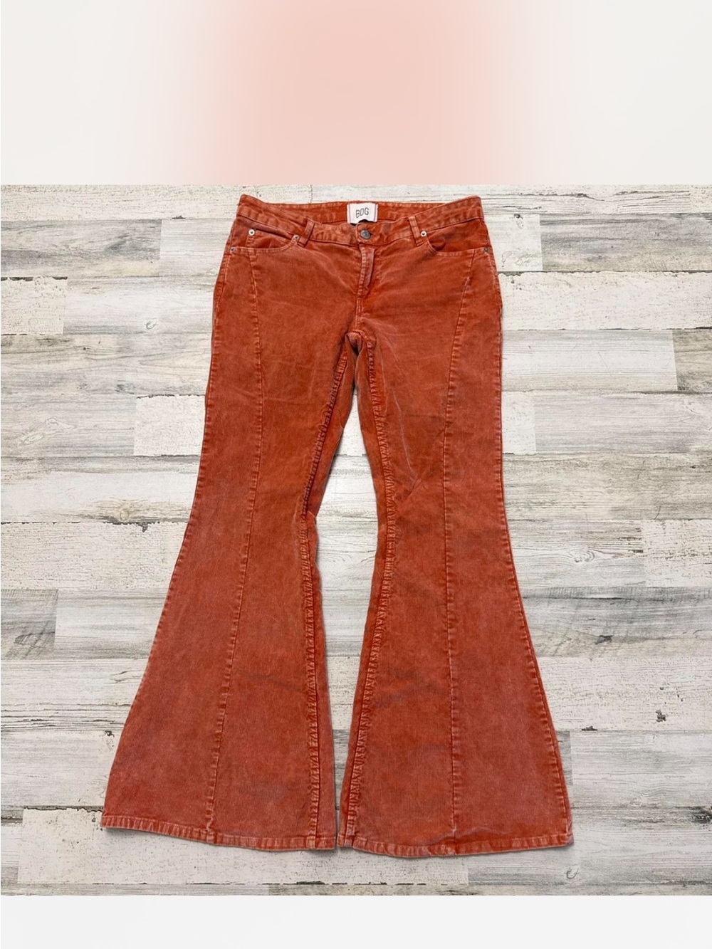 BDG Burnt Orange Corduroy Flare Jeans - Women